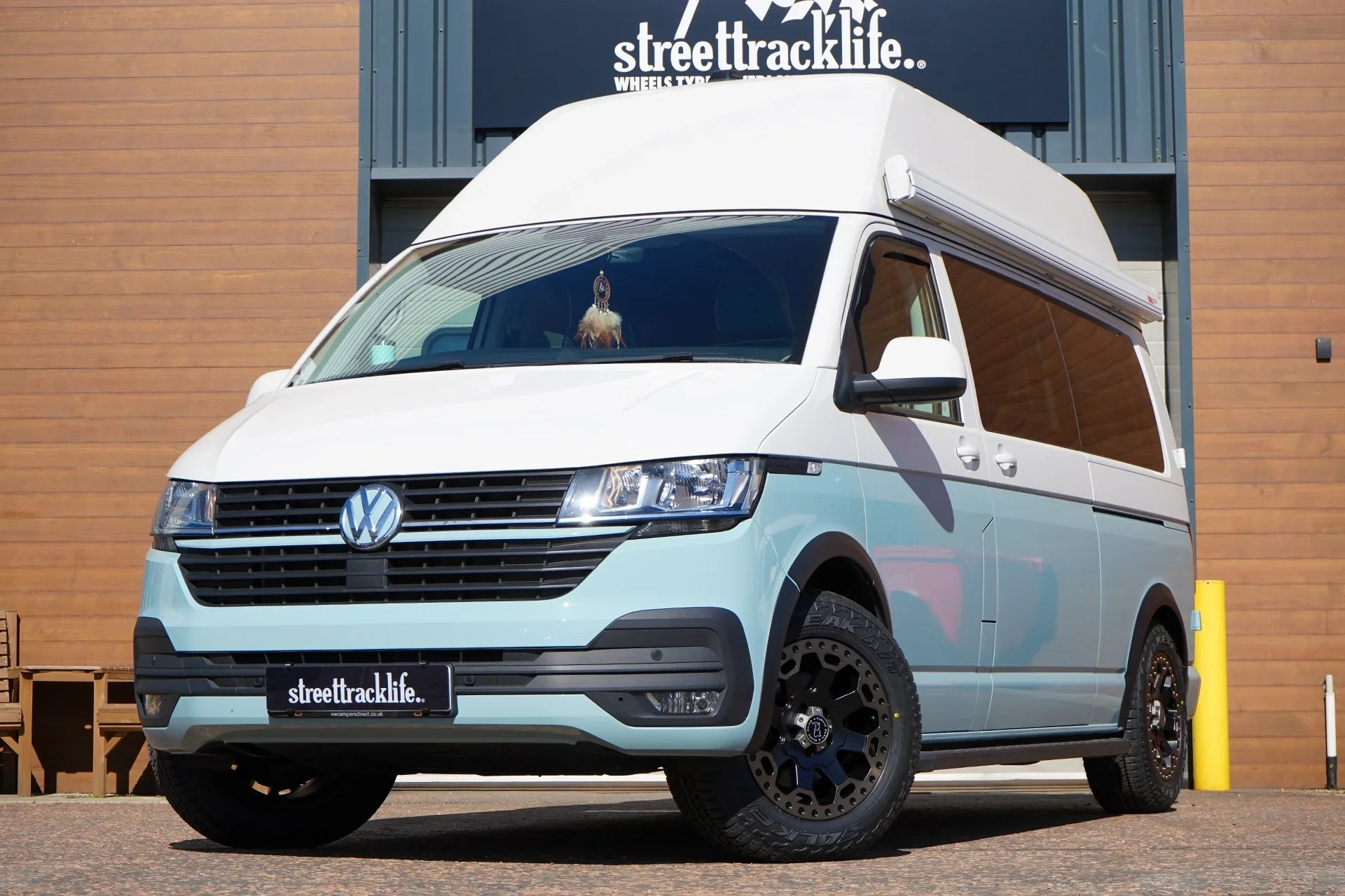 VW Transporter T6 van with 17 inch Black Rhino Warlord Wheels and tyres.