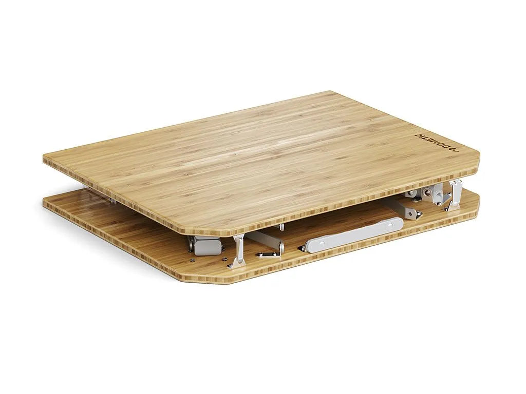 Dometic Go Compact Camp Table / Bamboo Top Camping Table With Adjustable height legs fold away